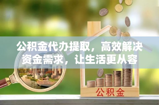 莱城公积金代办提取，高效解决资金需求，让生活更从容