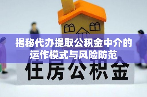 莱城揭秘代办提取公积金中介的运作模式与风险防范
