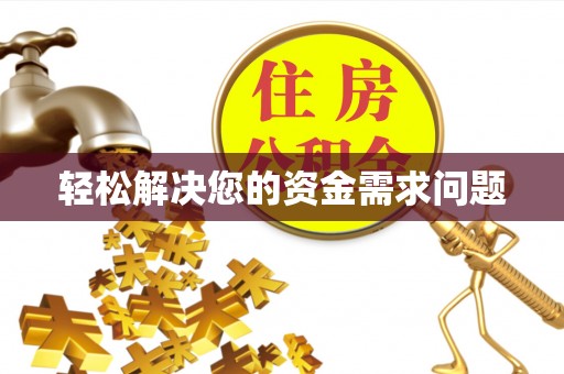 莱城轻松解决您的资金需求问题