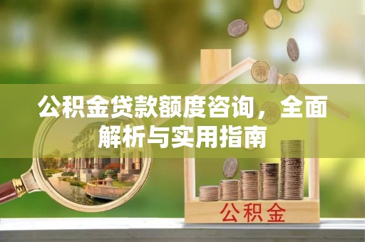 莱城公积金贷款额度咨询，全面解析与实用指南