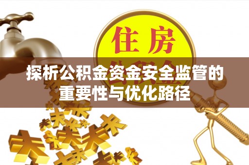 莱城探析公积金资金安全监管的重要性与优化路径