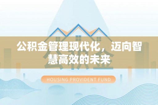 莱城公积金管理现代化，迈向智慧高效的未来