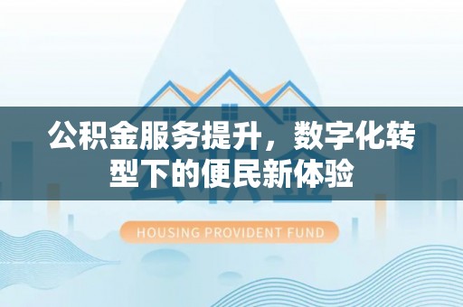 莱城公积金服务提升，数字化转型下的便民新体验