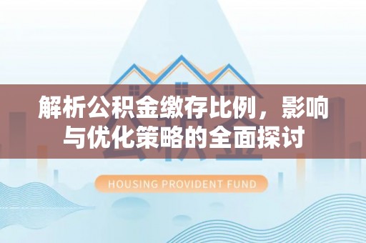 莱城解析公积金缴存比例，影响与优化策略的全面探讨