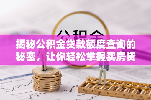 莱城揭秘公积金贷款额度查询的秘密，让你轻松掌握买房资金规划