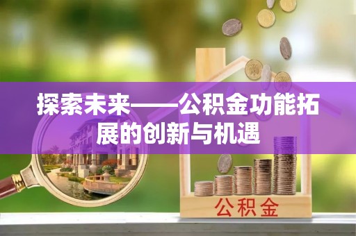 莱城探索未来——公积金功能拓展的创新与机遇