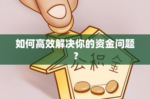 莱城如何高效解决你的资金问题？