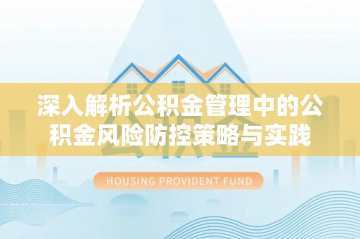 莱城深入解析公积金管理中的公积金风险防控策略与实践