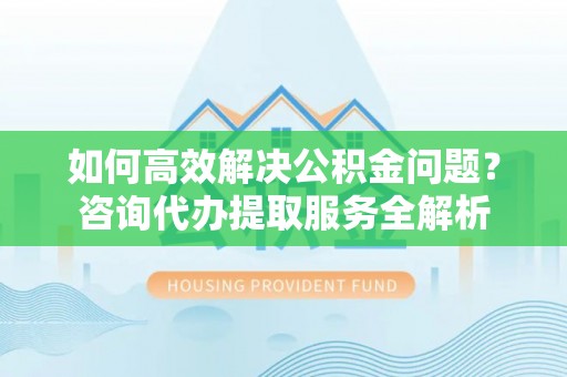 莱城如何高效解决公积金问题？咨询代办提取服务全解析