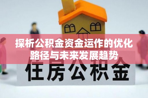 莱城探析公积金资金运作的优化路径与未来发展趋势