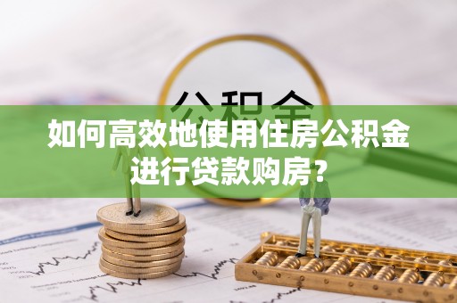 莱城如何高效地使用住房公积金进行贷款购房？