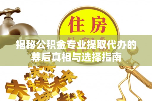 莱城揭秘公积金专业提取代办的幕后真相与选择指南