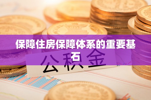 莱城保障住房保障体系的重要基石